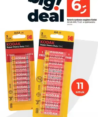 Dealz Baterie cynkowo-węglowe Kodak AA lub AAA, 11 szt. w opakowaniu oferta
