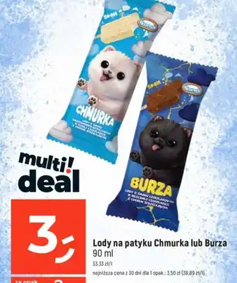 Dealz Lody na patyku Chmurka lub Burza 90 ml oferta