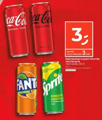 Dealz Napój gazowany w puszce Coca-Cola, Fanta lub Sprite, 330ml oferta