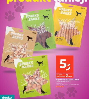 Dealz Przysmaki dla psa Sparks & Barks, 60-70 g oferta