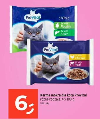 Dealz Karma mokra dla kota Prevital, 4 x 100 g oferta