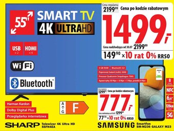 Media Expert SHARP Telewizor 4K Ultra HD 55FN4EA oferta
