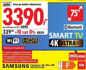 Media Expert SAMSUNG Telewizor 4K Ultra HD UE75CU7192 oferta
