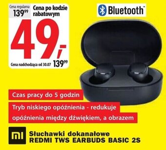 Media Expert Słuchawki dokanałowe REDMI TWS EARBUDS BASIC 2S oferta