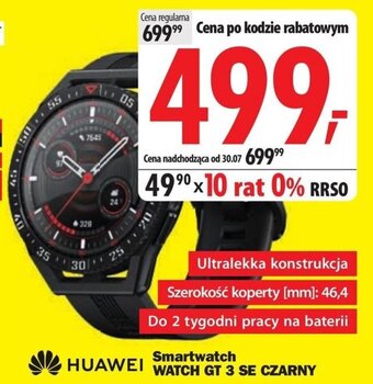 HUAWEI Smartwatch WATCH GT 3 SE CZARNY