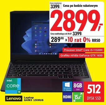 Media Expert Lenovo Laptop GAM3 15IHU6 oferta