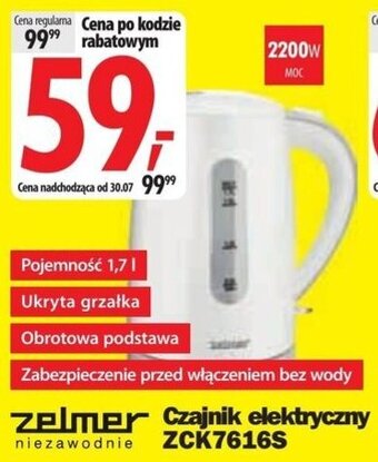 Media Expert Zelmer Czajnik elektryczny ZCK7616S oferta