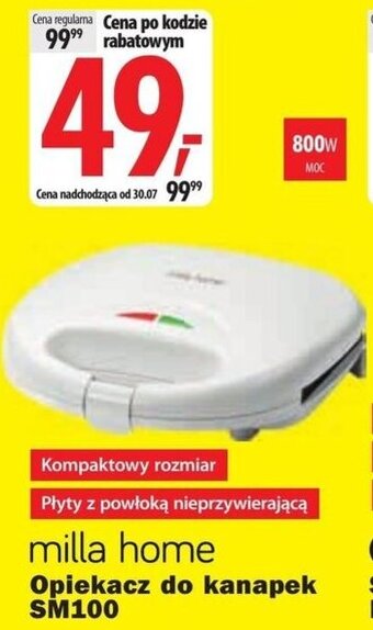 milla home Opiekacz do kanapek SM100