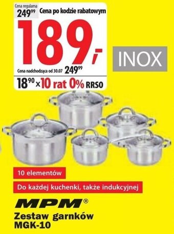 Media Expert MPMⓇ Zestaw garnków MGK-10 oferta