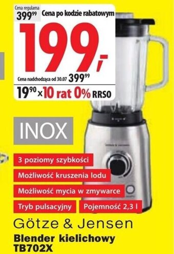 Media Expert Götze & Jensen Blender kielichowy TB702X oferta