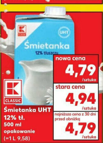 Kaufland Śmietanka UHT 12% tł. 500 ml oferta