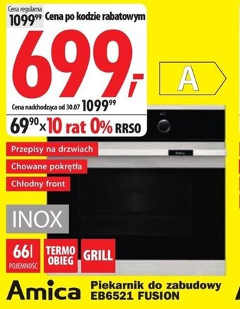 Media Expert Amica Piekarnik do zabudowy EB6521 FUSION oferta