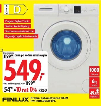 FInlux Pralka automatyczna SLIM