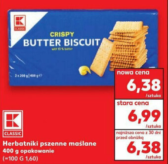 Kaufland Herbatniki pszenne maślane 400 g oferta