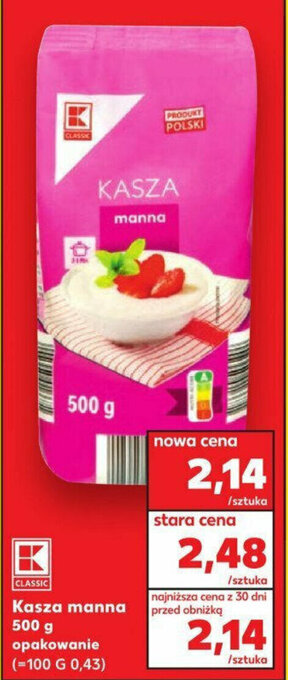 Kaufland Kasza manna 500 g oferta