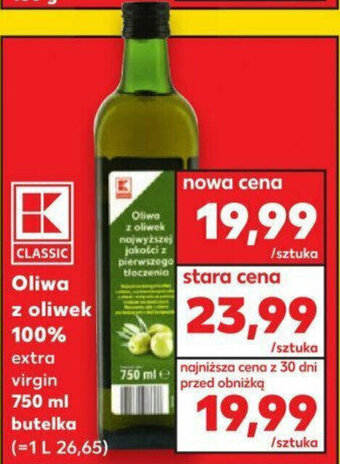 Kaufland Oliwa z oliwek 100% 750ml oferta