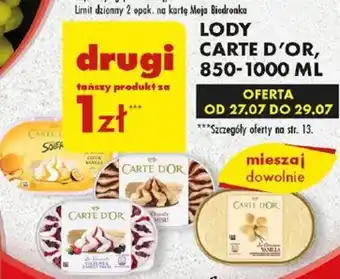 Biedronka LODY CARTE D'OR 850-1000ml oferta