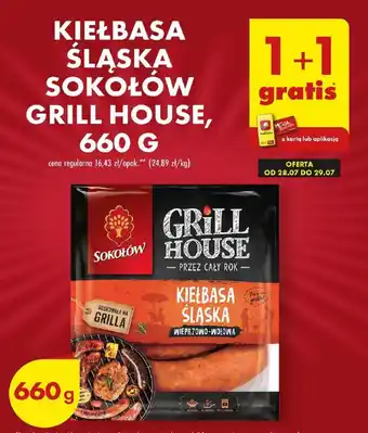 Biedronka KIEŁBASA ŚLĄSKA SOKOŁÓW GRILL HOUSE, 660 G oferta