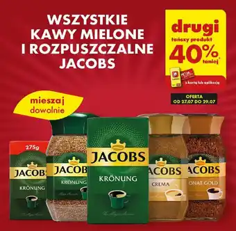 Biedronka WSZYSTKIE KAWY MIELONE I ROZPUSZCZALNE JACOBS oferta