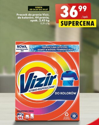 Biedronka Proszek do prania Vizir, do kolorów, 44 prania, opak. 2,42 kg oferta
