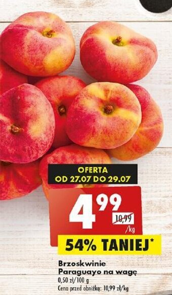 Biedronka Brzoskwinie Paraguayo 1kg oferta