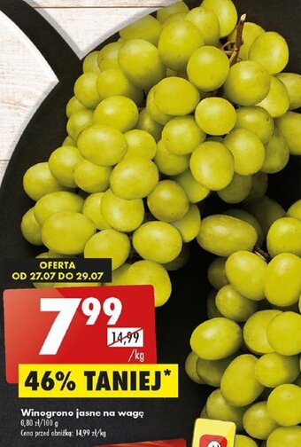 Biedronka Winogrono jasne 1kg oferta