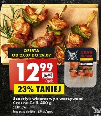 Biedronka Szaszłyk wieprzowy z warzywami Czas na Grill, 400 g oferta