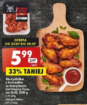 Biedronka Skrzydełka z kurczaka w marynacie hot honey Czas na Grill, 500 g oferta