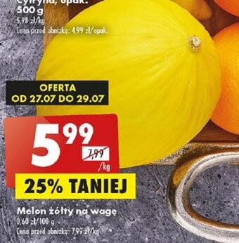 Biedronka Melon żółty 1kg oferta
