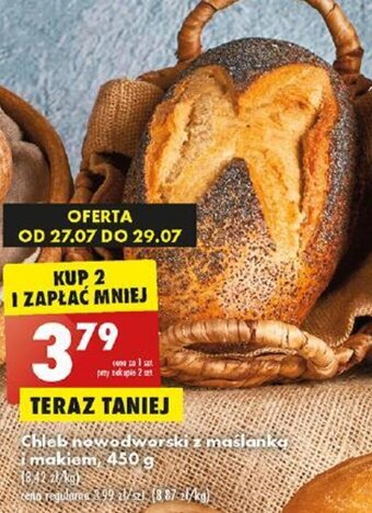 Biedronka Chleb nowodworski z maślanką i makiem, 450 g oferta
