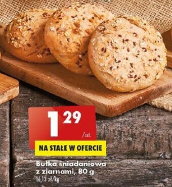 Biedronka Bułka śniadaniowa z ziarnami, 80 g oferta