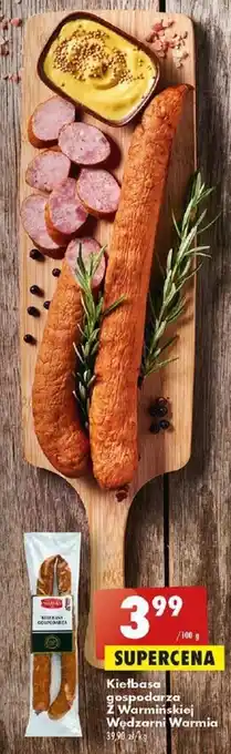 Biedronka Kiełbasa gospodarza Z Warmińskiej Wędzarni Warmia 100g oferta