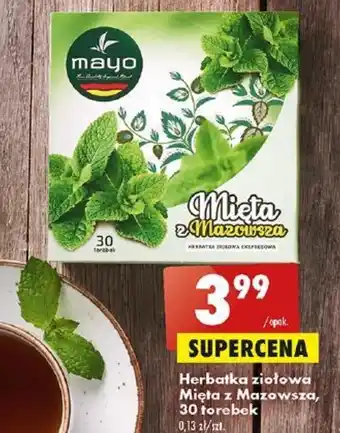 Biedronka Herbatka ziołowa Mięta z Mazowsza, 30 torebek oferta
