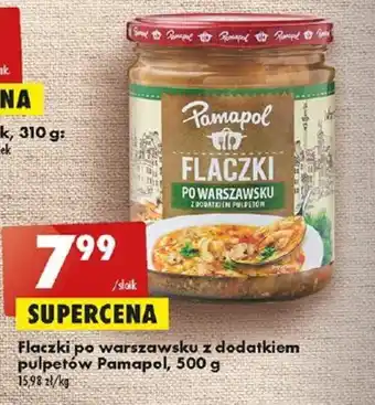 Biedronka Flaczki po warszawsku z dodatkiem pulpetów Pamapol, 500 g oferta