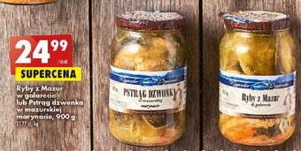 Ryby z Mazur w galarecie lub Pstrąg dzwonka w mazurskiej marynacie, 900 g