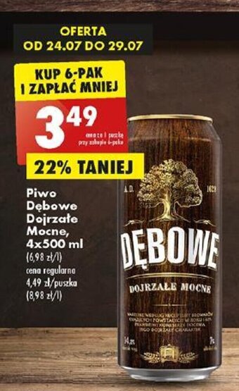 Biedronka Piwo Dębowe Dojrzałe Mocne, 500 ml oferta