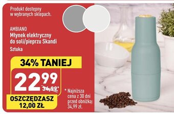 ALDI Młynek elektryczny do soli/pieprzu Skandi Sztuka oferta