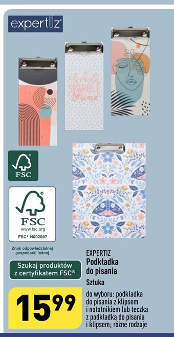 ALDI Podkładka do pisania Sztuka oferta