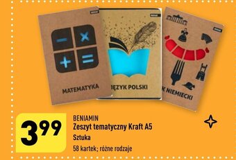 ALDI Zeszyt tematyczny Kraft A5 Sztuka oferta