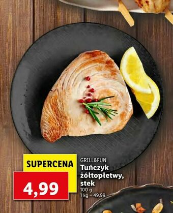 Lidl Tuńczyk żółtopłetwy, stek oferta