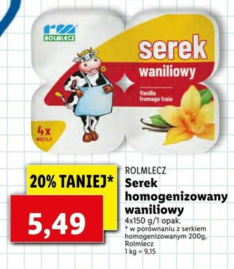 Lidl Serek homogenizowany waniliowy oferta
