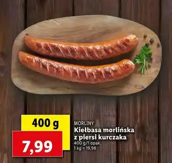 Lidl Kiełbasa morlińska z piersi kurczaka oferta