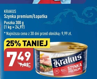 ALDI Szynka premium/Łopatka Puszka 300 g oferta