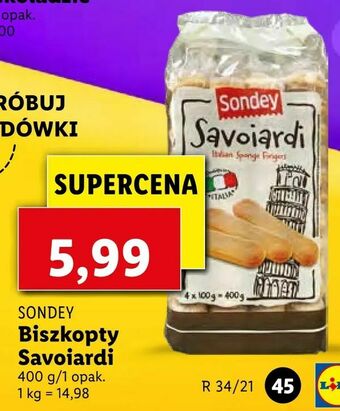 Lidl Biszkopty Savoiardi oferta