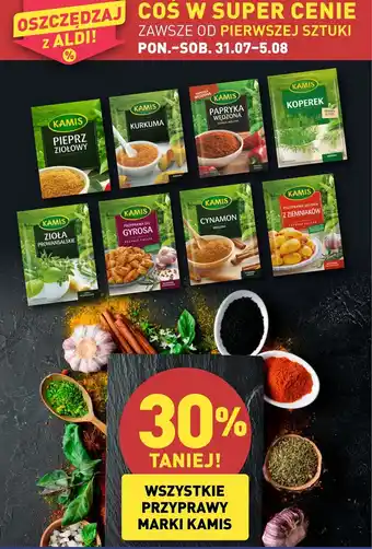ALDI 30% TANIEJ WSZYSTKIE PRZYPRAWY KAMIS oferta