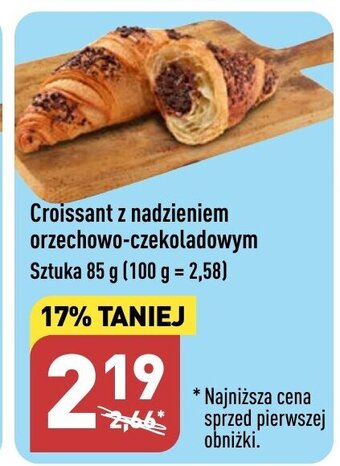 ALDI Croissant z nadzieniem orzechowo-czekoladowym Sztuka 85 g oferta