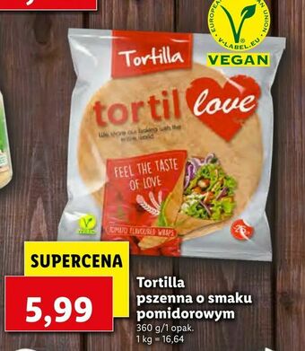 Lidl Tortilla pszenna o smaku pomidorowym oferta