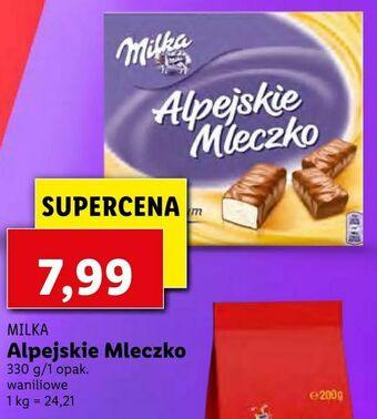 Lidl Alpejskie Mleczko oferta