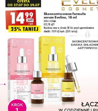 Biedronka Skoncentrowana formuła serum Eveline, 18 ml oferta