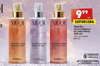 Mgiełka rozświetlająca do ciała Niuqi, 200 ml